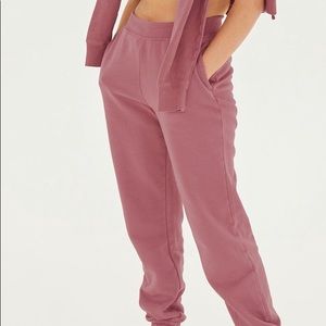 Girlfriend collective mauve joggers!